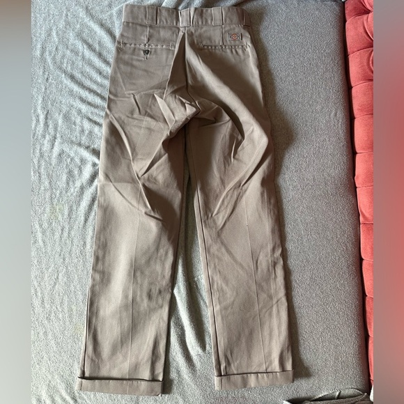 Dickies Gray Trousers Straight Leg Cotton Blend - Picture 3 of 5